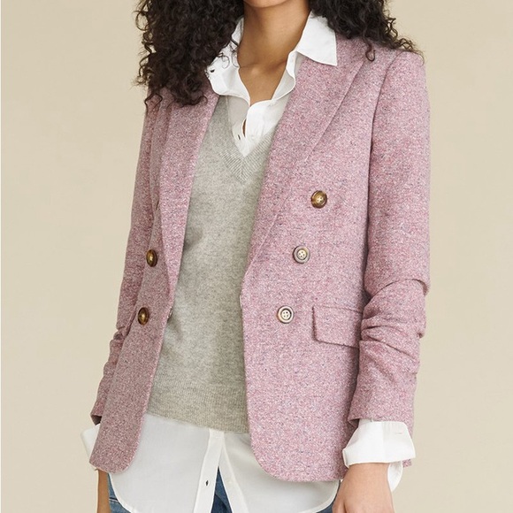 Veronica Beard Jackets & Blazers - VERONICA BEARD Beacon Heathered Tweed Dickey Jacket Orchid